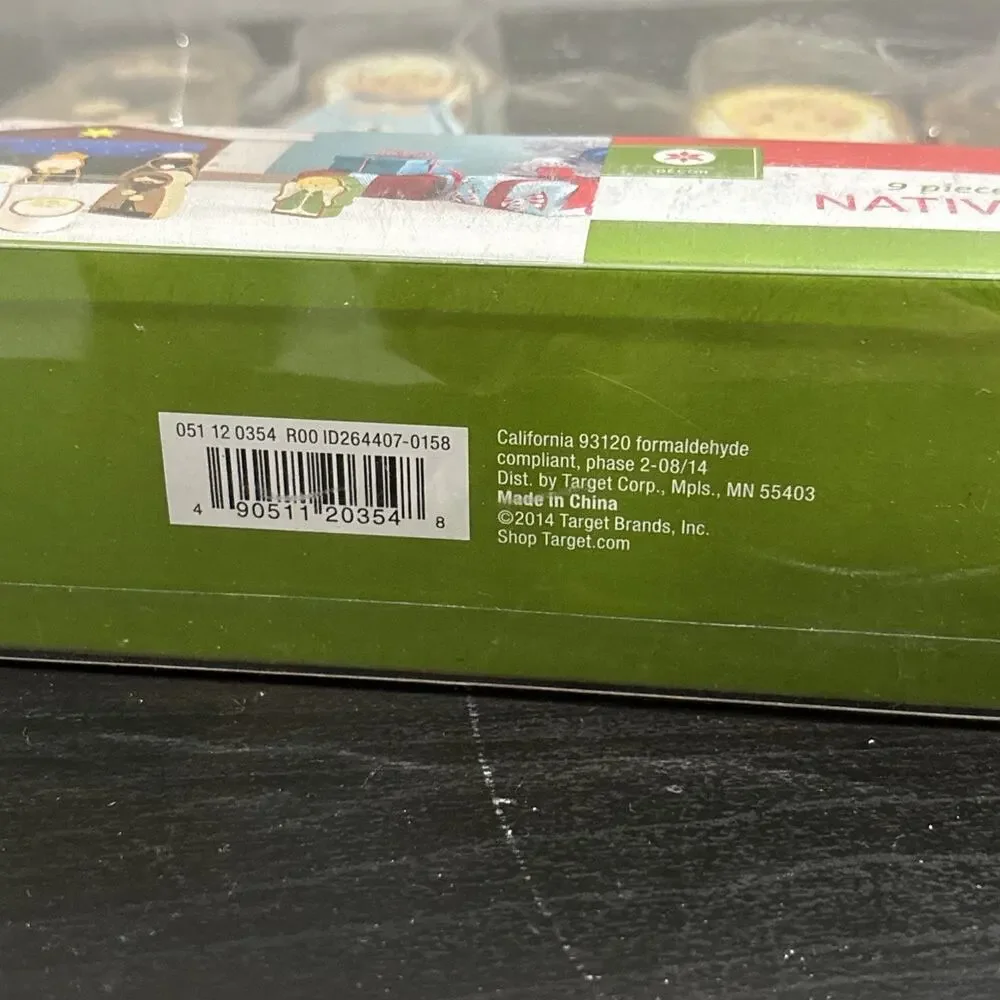 Target Colorful Christmas Wood 9pc Nativity Set 2014